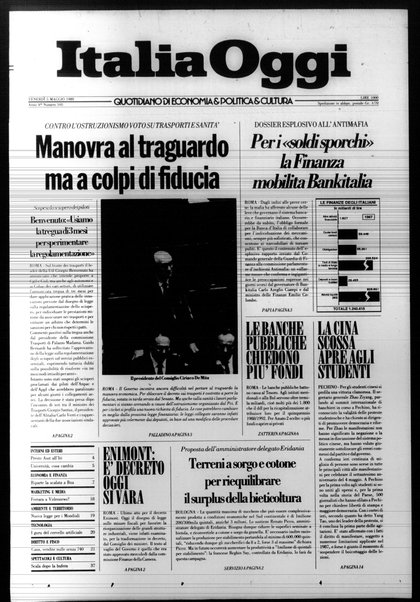 Italia oggi : quotidiano di economia finanza e politica